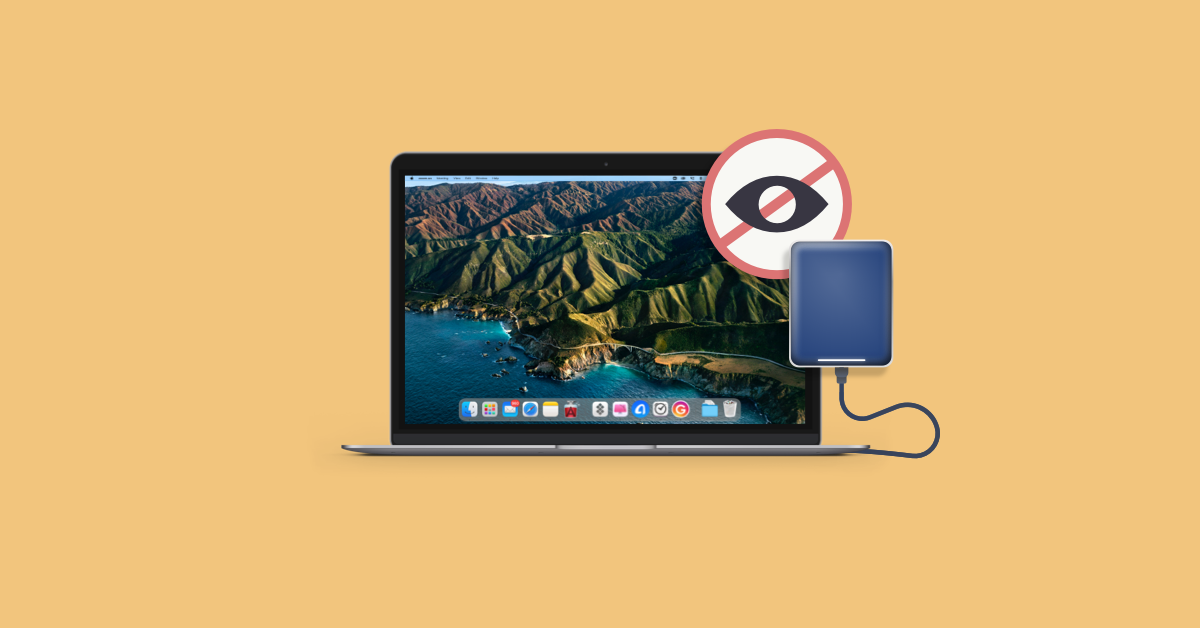 external hard drive for mac not showing up on sierra