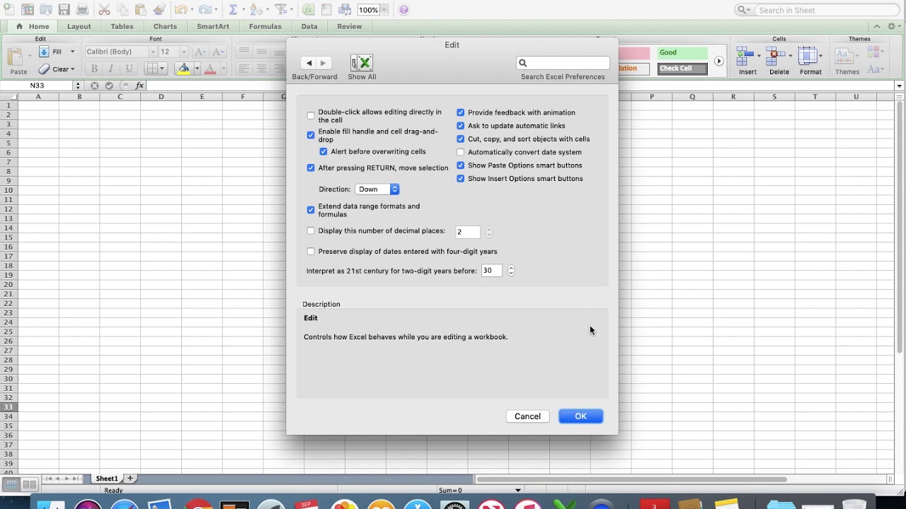 tips for using excel on a mac